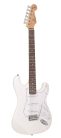 ED1/WT SX Standard Series electric guitar, with 3 single coil pickups and vintage tremolo, bag, white