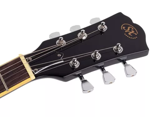 EE3-BK SX  LP Std. style electric guitar, basswood body, set neck, black