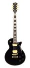 EH3-BK SX  LP Custom style electric guitar, mahagony body, plain maple top, set neck, black