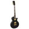 EH3-BK SX  LP Custom style electric guitar, mahagony body, plain maple top, set neck, black