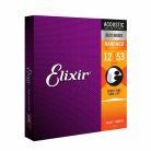 EL-11052 Elixir Nanoweb string set acoustic coated 80/20 bronze, light, 012-016-024-032-042-053