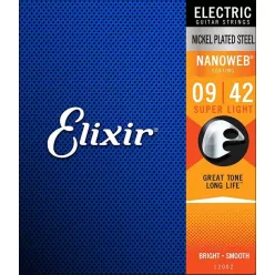   EL-12002 Elixir Nanoweb string set electric coated, extra light, 009-011-016-024-032-042