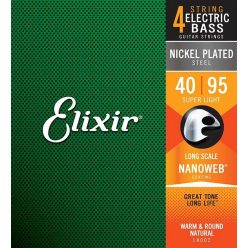   EL-14002 Elixir Nanoweb string set electric bass coated, 040-060-075-095