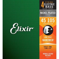   EL-14077 Elixir Nanoweb string set electric bass coated, 045-065-085-105