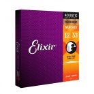 EL-16052 Elixir Nanoweb string set acoustic coated phosphor bronze, light, 012-016-024-032-042-053