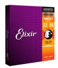 EL-16077 Elixir Nanoweb string set acoustic coated phosphor bronze, medium light, 012-016-024-035-045-056