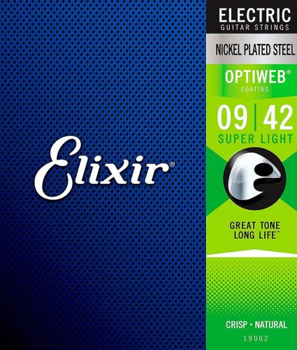 EL-19002 Elixir Optiweb string set electric coated, extra light, 009-011-016-024-032-042