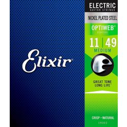   EL-19102 Elixir Optiweb string set electric coated, medium, 011-014-018-028-038-049