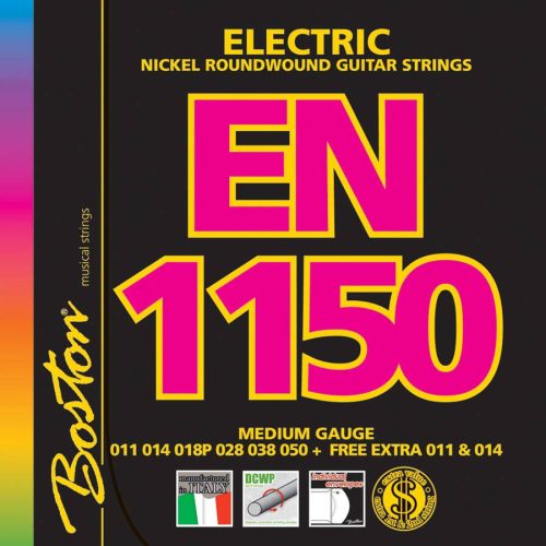 EN-1150 Boston  string set electric, nickel roundwound, medium, 011-014-018-028-038-050