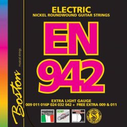   EN-942 Boston  string set electric, nickel roundwound, extra light, 009-011-016-024-032-042