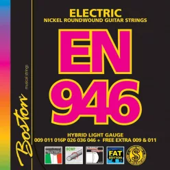   EN-946 Boston  string set electric, nickel roundwound, hybrid light, 009-011-016-026-036-046