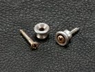 EP-A1 Gotoh Master Relic Collection strap buttons with screws, spherical model, set of 2, aged aluminium