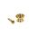 EP-F-G Boston  strap buttons, metal, with screw, v-model, diameter 14mm, 2-pack, gold