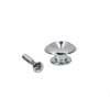 EP-HN-C Boston  strap buttons, metal, with screw, spherical model, diameter 17mm, 2-pack, chrome