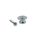 EP-K-C Boston  strap buttons, metal, with screw, v-model, diameter 13mm, 2-pack, chrome