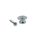 EP-L-C Boston  strap buttons, metal, with screw, v-model, diameter 14mm, 2-pack, chrome