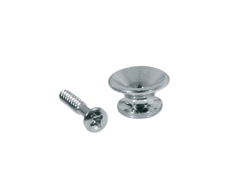 EP-L-C Boston  strap buttons, metal, with screw, v-model, diameter 14mm, 2-pack, chrome