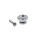 EP-R-C Boston  strap buttons, metal, with screw, spherical model, diameter 14mm, 2-pack, chrome