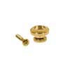 EP-R-G Boston  strap buttons, metal, with screw, spherical model, diameter 14mm, 2-pack, gold