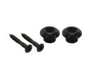 EP-S-B Boston  strap buttons, metal, with screw, v-model, diameter 15mm, 2-pack, black