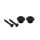 EP-S-B Boston  strap buttons, metal, with screw, v-model, diameter 15mm, 2-pack, black