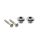 EP-S-C Boston  strap buttons, metal, with screw, v-model, diameter 15mm, 2-pack, chrome