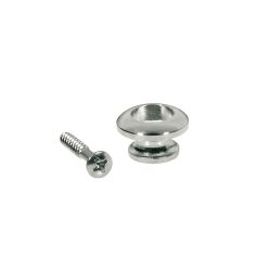   EP-S-N Boston  strap buttons, metal, with screw, v-model, diameter 15mm, 2-pack, nickel