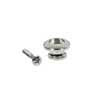 EP-S-N Boston  strap buttons, metal, with screw, v-model, diameter 15mm, 2-pack, nickel