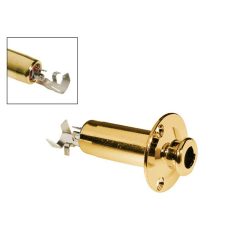   EPJ-67-G Boston  endpin jack, solder 6,3mm fem jack, fixed jack plate, gold
