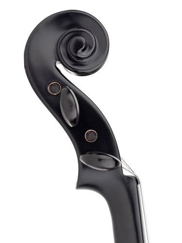 Leonardo EV-40-NT E-Geige – Naturfinish, modernes Design, Vorverstärker, mit Bogen, Etui, Kopfhörer, Schulterstütze