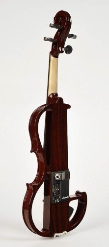 Leonardo EV-50-W E-Geige – traditionelles Design, Shadow aktives Tonabnehmersystem, mit Etui, Kopfhörer und ELS FBV-10 Bogen aus Fiberglas