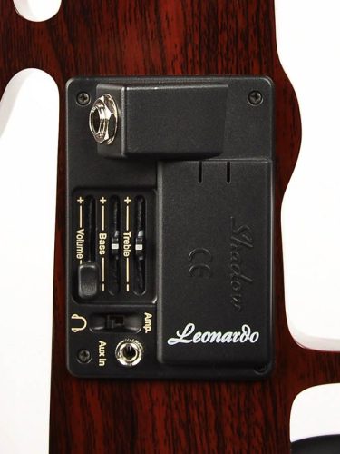 Leonardo EV-50-W E-Geige – traditionelles Design, Shadow aktives Tonabnehmersystem, mit Etui, Kopfhörer und ELS FBV-10 Bogen aus Fiberglas