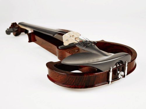 Leonardo EV-50-W E-Geige – traditionelles Design, Shadow aktives Tonabnehmersystem, mit Etui, Kopfhörer und ELS FBV-10 Bogen aus Fiberglas