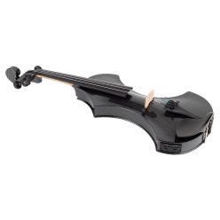   EV-60-CB Leonardo Elementary series electric violin with hollow body, Shadow active element, ebony fingerboard & pegs, carbon finish