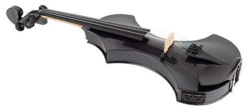 EV-60-CB Leonardo Elementary series electric violin with hollow body, Shadow active element, ebony fingerboard & pegs, carbon finish