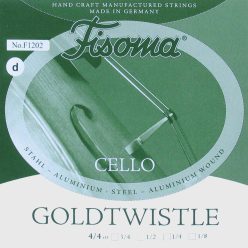   F-1202 Fisoma Goldtwistle cello string D-2 4/4, steel & aluminum