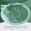 F-1202 Fisoma Goldtwistle cello string D-2 4/4, steel & aluminum