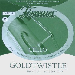   F-1204 Fisoma Goldtwistle cello string C-4 4/4, steel & aluminum