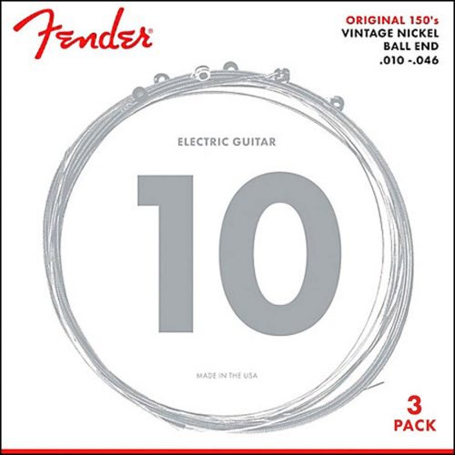 F-150R-3 Fender Original 150s string set electric, pure nickel, regular, 010-013-017-026-036-046, 3 pack