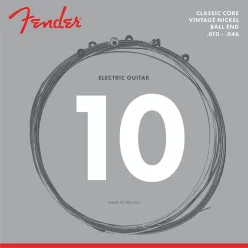   F-155R Fender Classic Core string set electric, vintage nickel, ball ends, 010-013-017-026-036-046