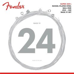   F-250B6 Fender Super 250s string set electric bass, nickel plated steel, ball ends, 024-034-044-065-080-100