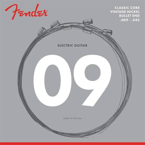 F-3155L Fender Classic Core string set electric, vintage nickel, light, bullet ends, 009-011-016-024-032-042