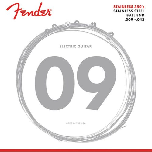 F-350L-B Fender Stainless 350s string set electric, stainless steel, light, ball end, 009-011-016-024-032-042