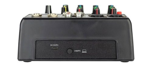 Boston F-4A Mischpult – 2 Mono + 2 Stereo Eingänge, USB Player, Audio Interface, +48V Phantomspeisung, Delay Effekt