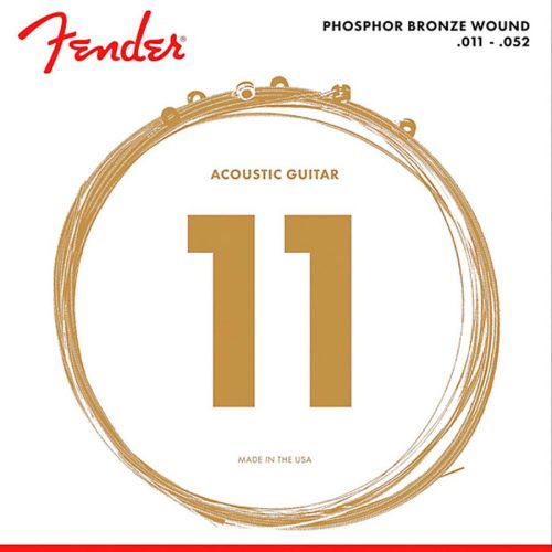 F-60CL Fender Phosphor Bronze string set acoustic, ph.bronze roundwound, custom light, 011-015-023-032-042-052