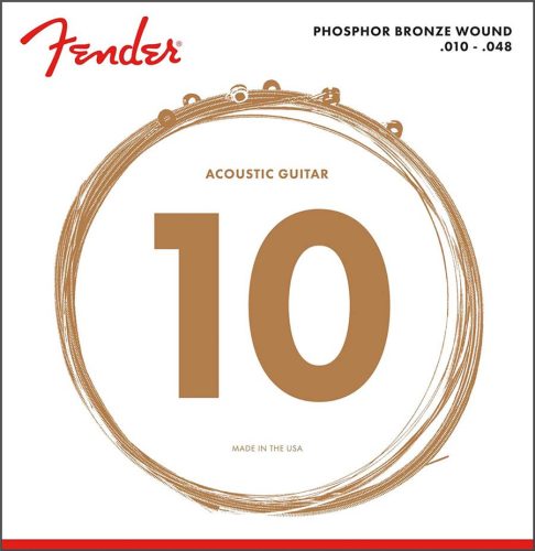 F-60XL Fender Phosphor Bronze string set acoustic, ph.bronze roundwound, extra light, 010-014-022-030-040-048