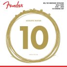 F-70-12 Fender 80/20 Bronze string set acoustic, bronze roundwound, 12-string, ball ends, 010-050