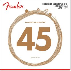   F-7060 Fender Phosphor Bronze Acoustic Bass string set 32" medium scale, phosphor bronze wound, 045-065-080-100