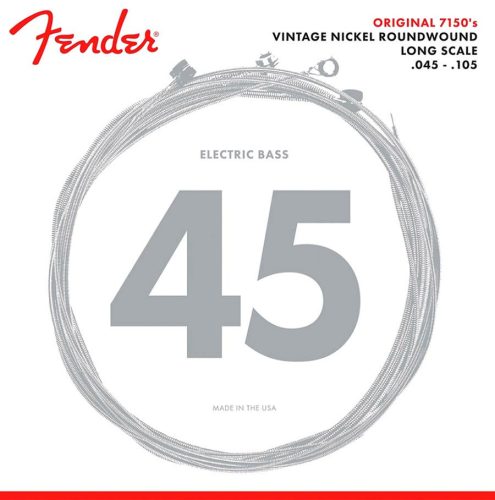 F-7150M Fender Original 7150s string set electric bass, pure nickel roundwound, medium 045-065-085-105