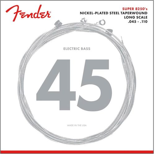 F-8250M Fender Super 8250s string set electric bass (strings through body), nickel roundwound, medium 045-065-085-110TW